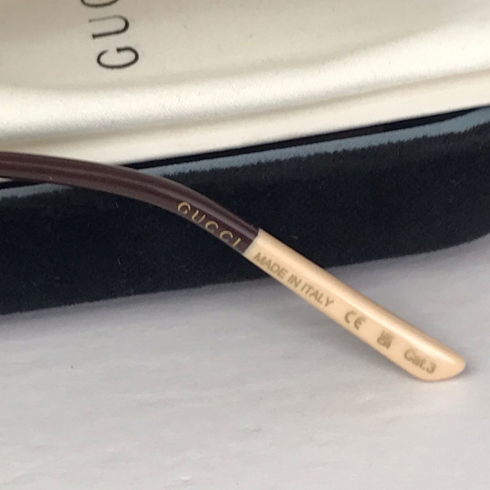💯 original GG1048S002 Round Sunglasses Havana Gold - Picture 7 of 14